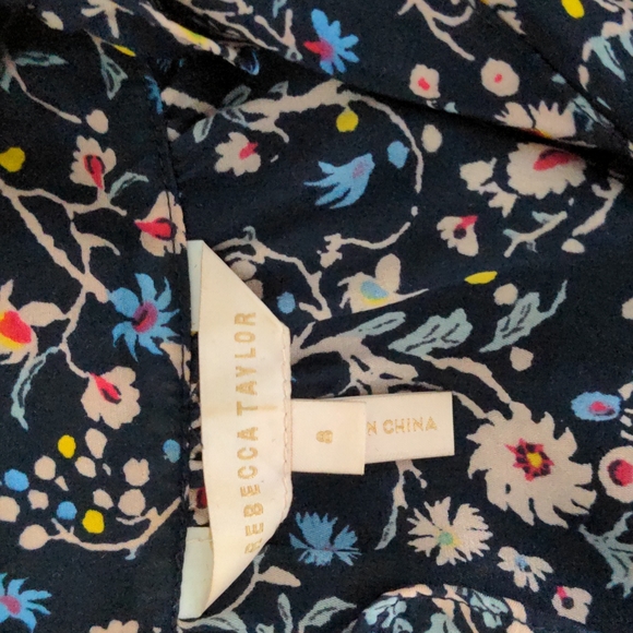 REBECCA TAYLOR SILK VIVIANNA VINE JACQUARD DRESS - Picture 5 of 10